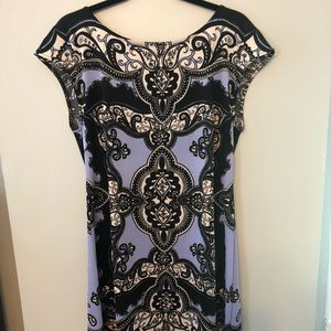 I.N.C. Shift dress periwinkle white & black design